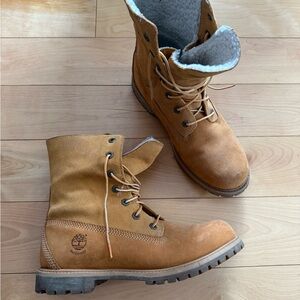 Timberland Fleece Roll Down Boot Tan